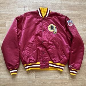 Vintage Washington Redskins Pro Line Starter Satin Bomber Jacket Men's Xl NFL